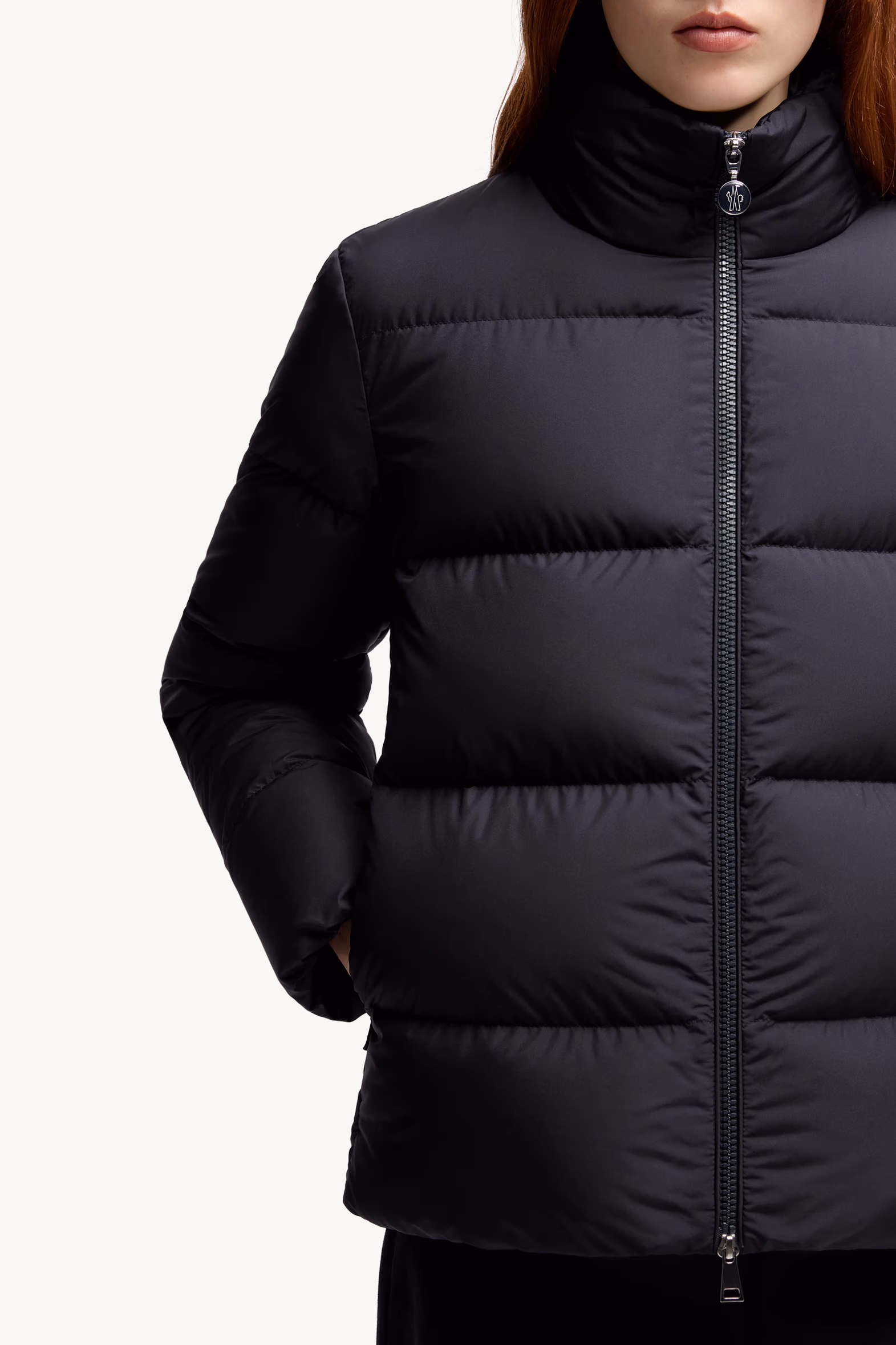 Mauzun Short Down Jacket Women Navy Blue Moncler 6